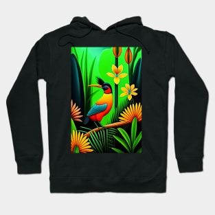 Bird Of Paradise Painting Hoodie